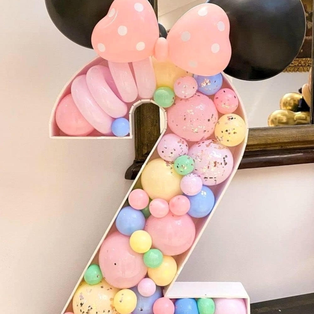Number 2 Balloon Mosaic Display